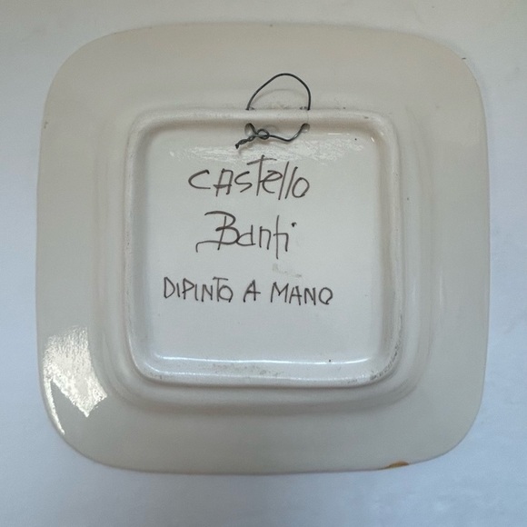 Castello Banti / hand painted / Artist signed/ trinket / decorative wall plate - Picture 9 of 9